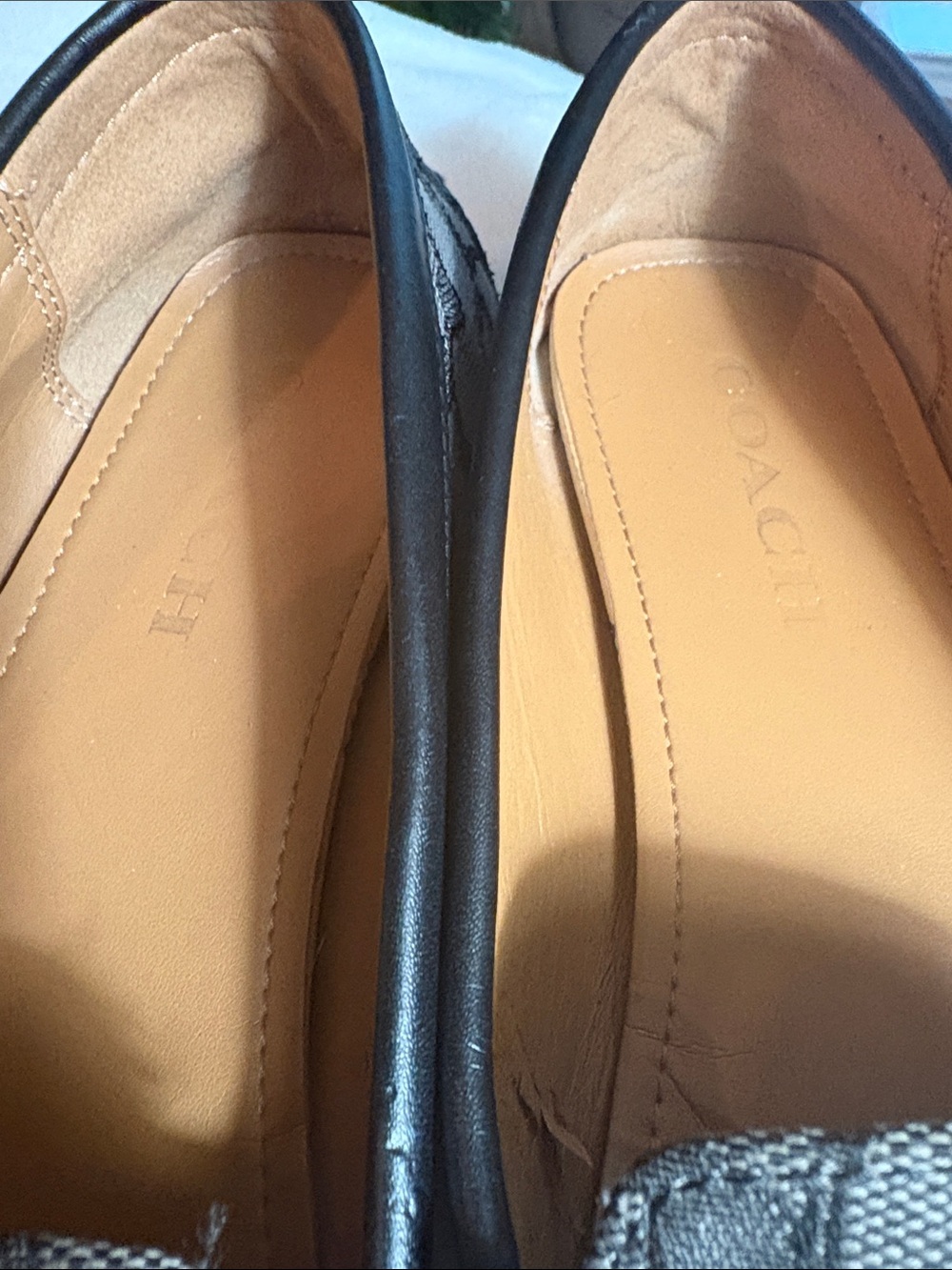 Coach Olive Monogram Loafers - Black/Grey Canvas - Size 9B - Picture 11 of 13